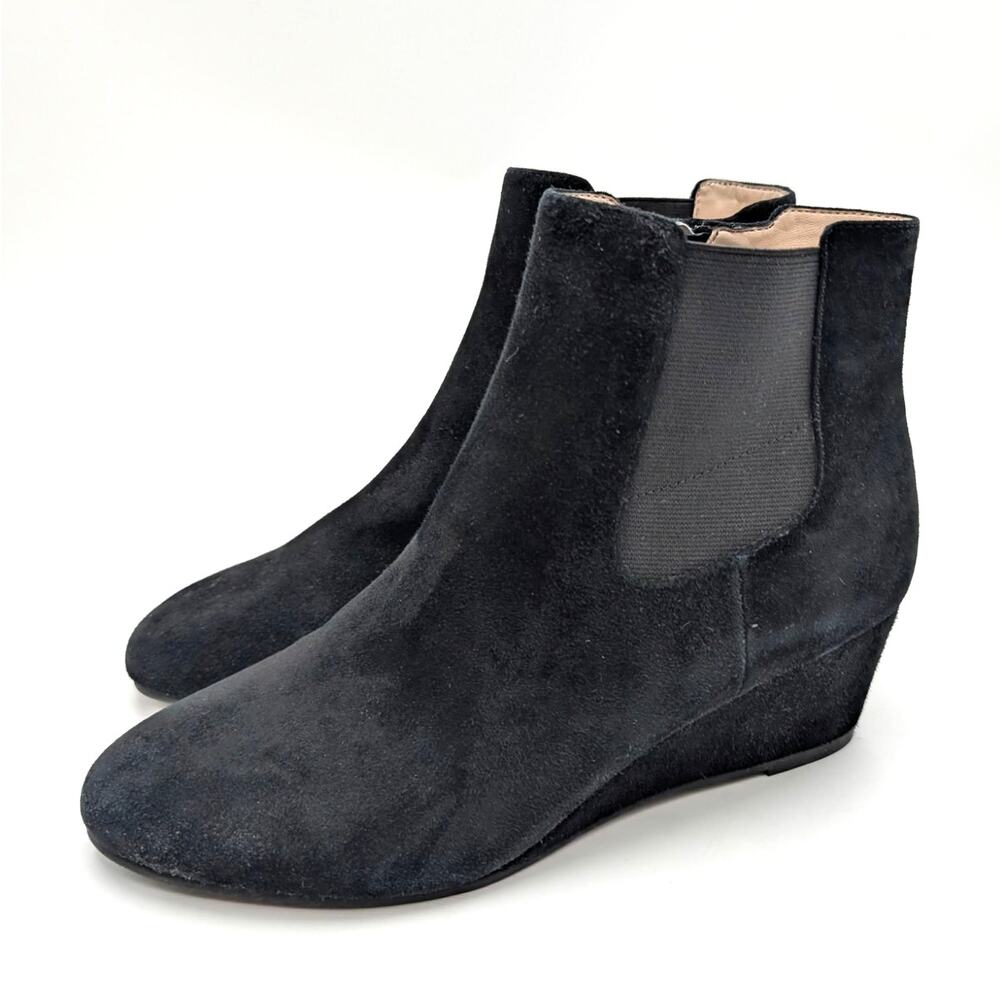 Pelle Moda Erla Wedge Ankle Bootie Boots Women's Black Size US9M EU39.5